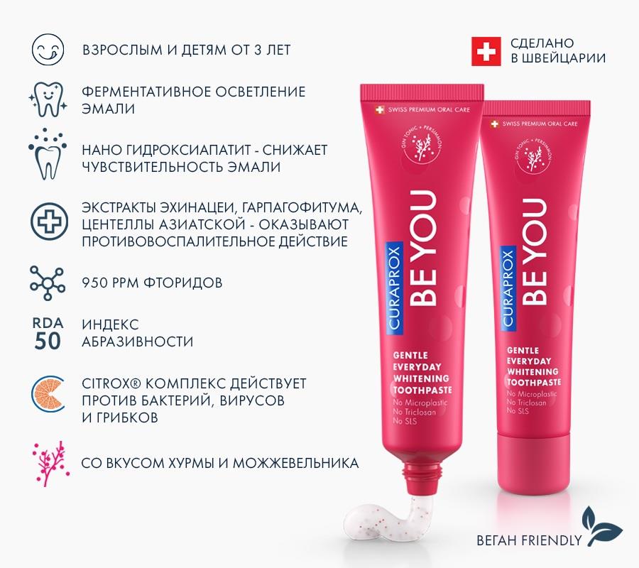 Зубная паста Be You со вкусом ягод можжевельника и хурмы