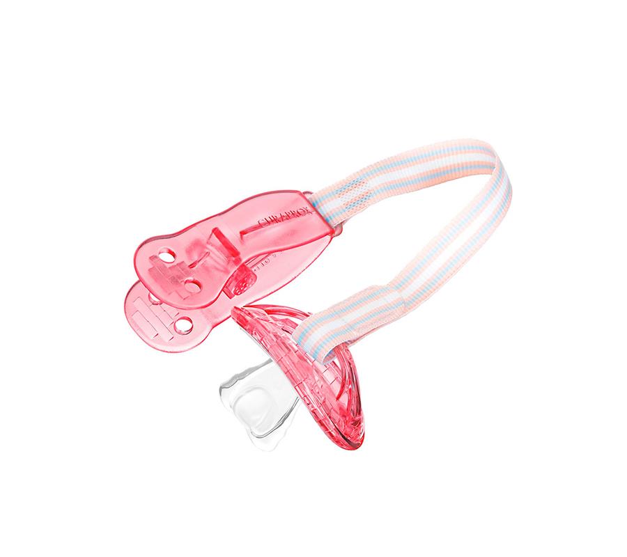 Держатель для  соски, розовый