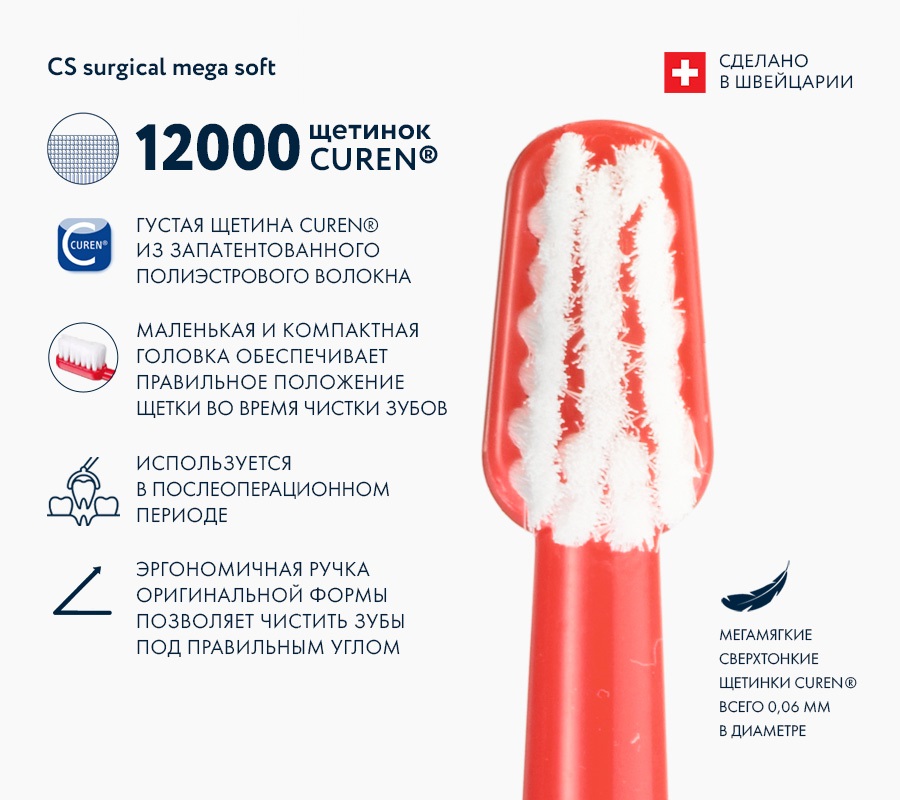 Зубная щетка хирургическая megasoft